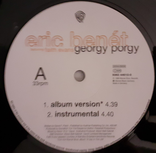Eric Benét Featuring Faith Evans - Georgy Porgy | Warner Bros. Records (9362 44612-0) - 3 Eric Benét Featuring Faith Evans - Georgy Porgy | Warner Bros. Records (9362 44612-0) - 3