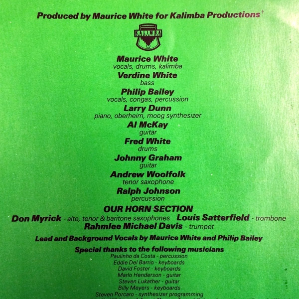 Earth, Wind & Fire - I Am | CBS (CBS 86084) - 9