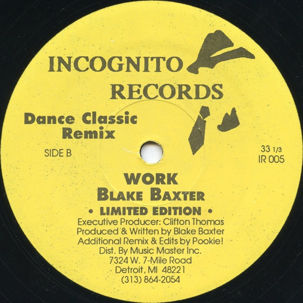 Blake Baxter - When We Used To Play | Incognito Records (IR 005) - 2