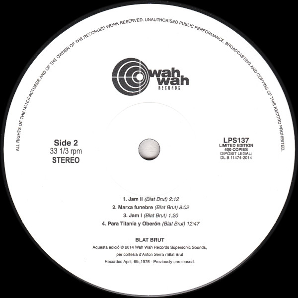 Blat Brut - Blat Brut | Wah Wah Records (LPS137) - 4