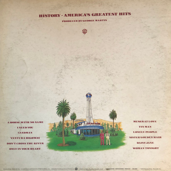 America - History · America's Greatest Hits | Warner Bros. Records (W 56169) - main