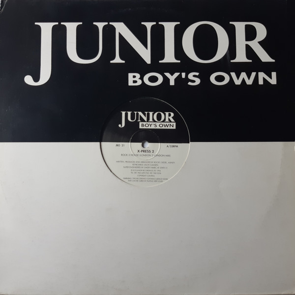 X-Press 2 - Rock 2 House / Hip Housin' | Junior Boy's Own (JBO 21) - 3