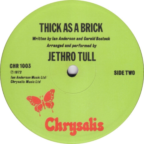Jethro Tull - Thick As A Brick | Chrysalis (CHR 1003) - 4