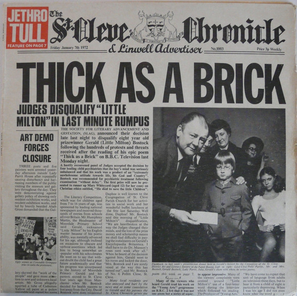 Jethro Tull - Thick As A Brick | Chrysalis (CHR 1003)