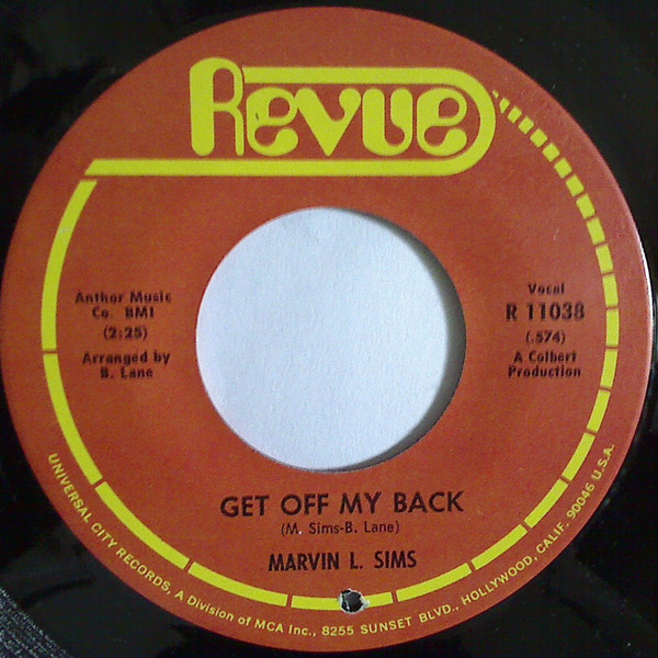 Marvin L. Sims - Danger / Get Off My Back | Revue (R 11038) - 2