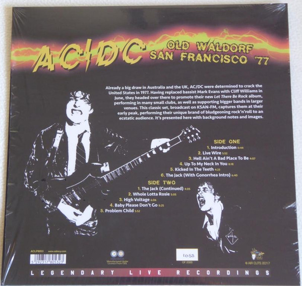 AC/DC - Old Waldorf San Francisco '77 | Air Cuts (ACLP8053) - 2 AC/DC - Old Waldorf San Francisco '77 | Air Cuts (ACLP8053) - 2