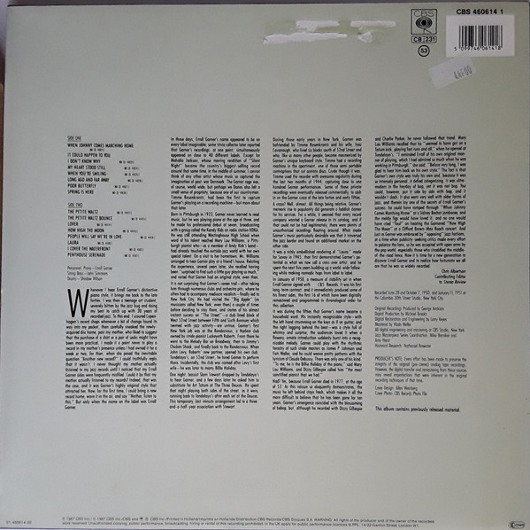 Erroll Garner - Long Ago And Far Away | CBS (460614 1) - 2