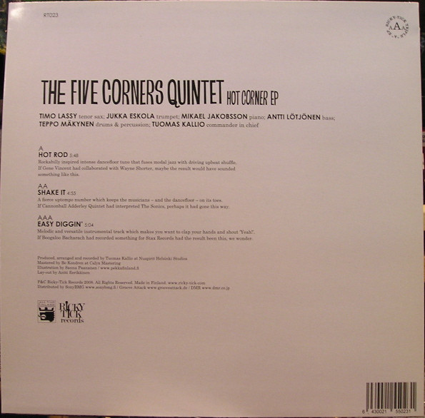 The Five Corners Quintet - Hot Corner EP | Ricky-Tick Records (RT023) - 2
