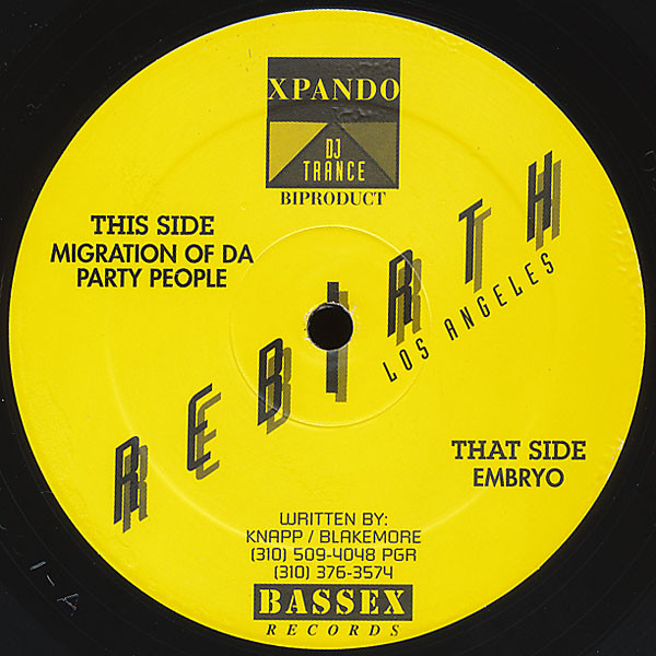 Rebirth - Embryo / Migration Of Da Party People | Bassex Records (BASSEX 001)