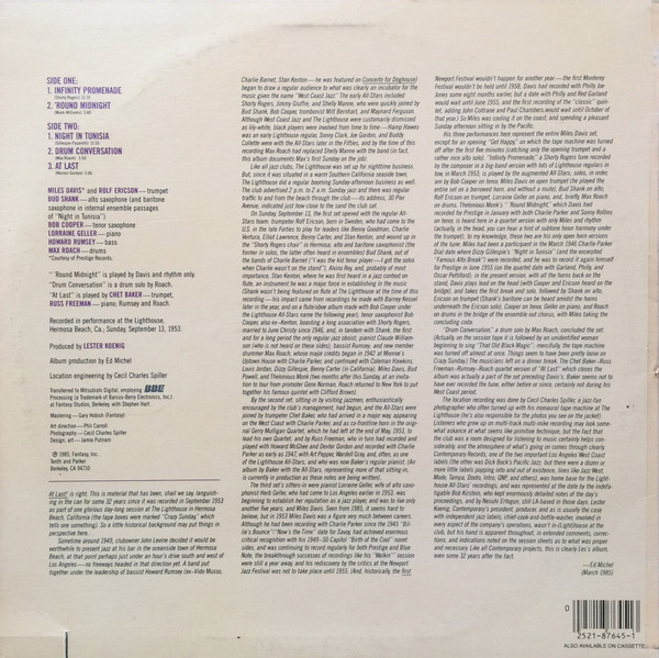 Miles Davis And Howard Rumsey's Lighthouse All-Stars - At Last! | Contemporary Records (C-7645) - 2