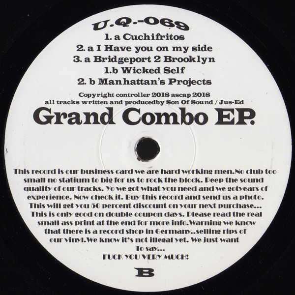Son Of Sound / Jus-Ed - Grand Combo EP. | Underground Quality (U.Q.-069)
