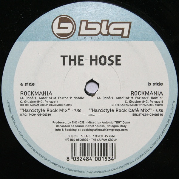 The Hose - Rockmania | Blq Records (BLQ 016) The Hose - Rockmania | Blq Records (BLQ 016)