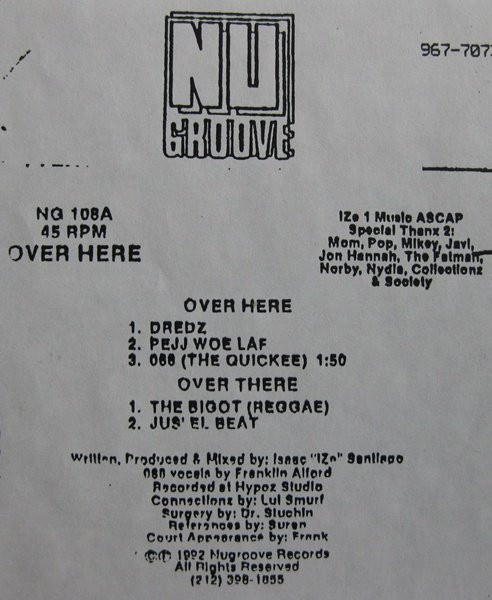 Temporary Cripness - Dredz | Nu Groove Records (NG 108) - 3