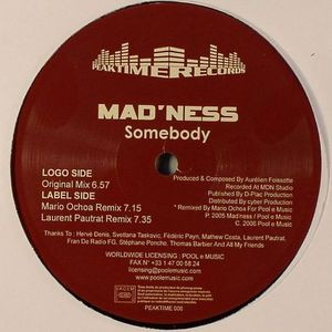 Mad'ness - Somebody | Peaktime Records (PEAKTIME 006)