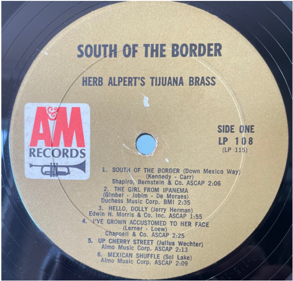 Herb Alpert's Tijuana Brass - South Of The Border | A&M Records (LP 108) Herb Alpert's Tijuana Brass - South Of The Border | A&M Records (LP 108)