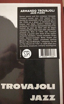 Armando Trovaioli - Trovajoli Jazz Piano | Survival Research (SVVRCH019) - 2