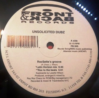 Roc & Presta - Unsolicited Dubz | Front & Back Records (FB-005)