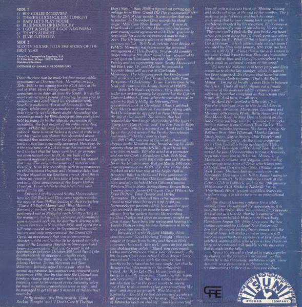 Elvis Presley , Scotty Moore And Bill Black - The First Year | CFE (ES-191) - 2