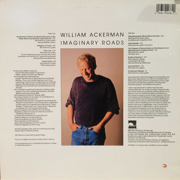 William Ackerman - Imaginary Roads | Windham Hill Records (WH-1078) - 2