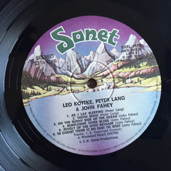 Leo Kottke / Peter Lang / John Fahey - Leo Kottke / Peter Lang / John Fahey | Sonet (SNTL 2675) - 3