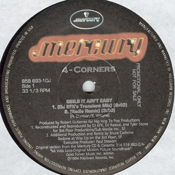4-Corners - Girls It Ain't Easy | Mercury (858 693-1DJ) 4-Corners - Girls It Ain't Easy | Mercury (858 693-1DJ)