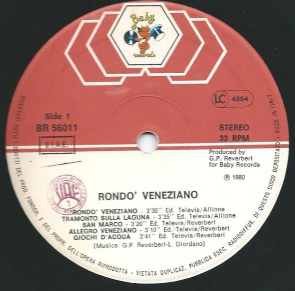 Rondò Veneziano - Rondo' Veneziano | Baby Records (BR 56011) - 2