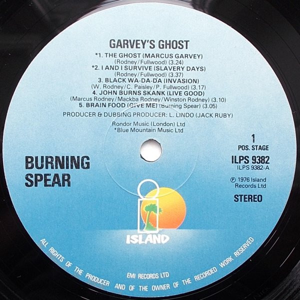 Burning Spear - Garvey's Ghost | Island Records (ILPS 9382) - 3