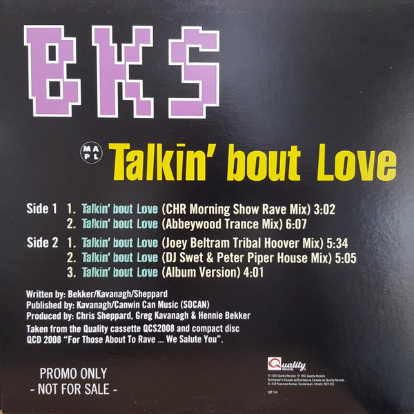 BKS - Talkin' Bout Love | Quality (QSP 744) - 2 BKS - Talkin' Bout Love | Quality (QSP 744) - 2