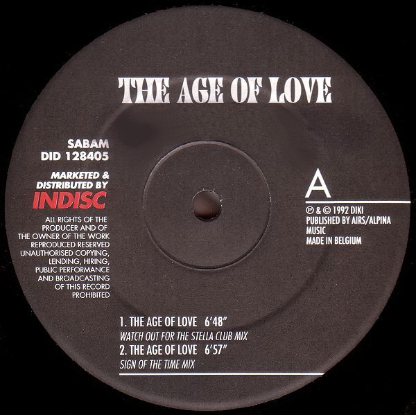 Age Of Love - The Age Of Love | Indisc (DID 128405) - 3