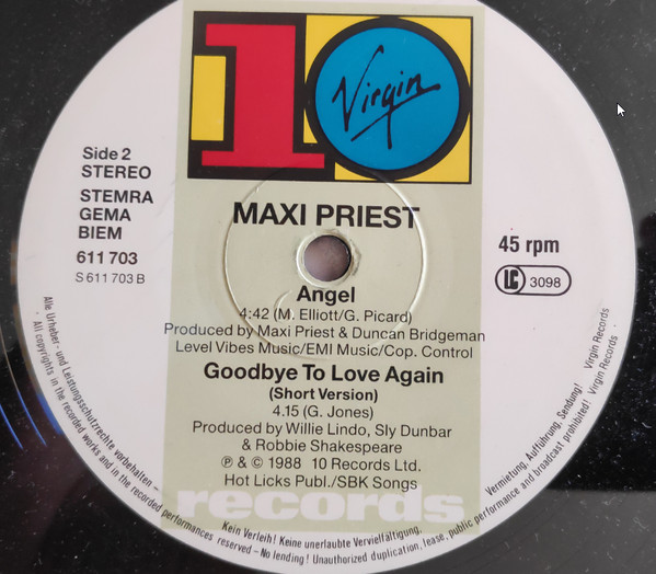 Maxi Priest - Goodbye To Love Again | 10 Records (611 703) - 4 Maxi Priest - Goodbye To Love Again | 10 Records (611 703) - 4