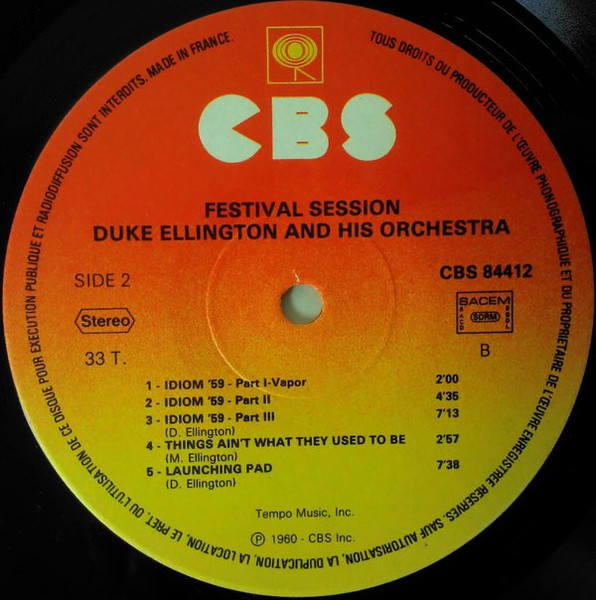 Duke Ellington And His Orchestra - Festival Session | CBS (84412) - 4