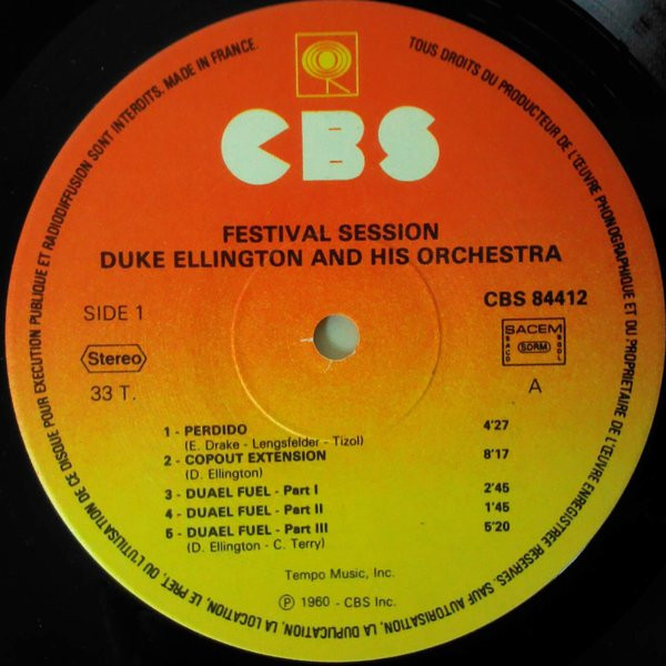 Duke Ellington And His Orchestra - Festival Session | CBS (84412) - 3