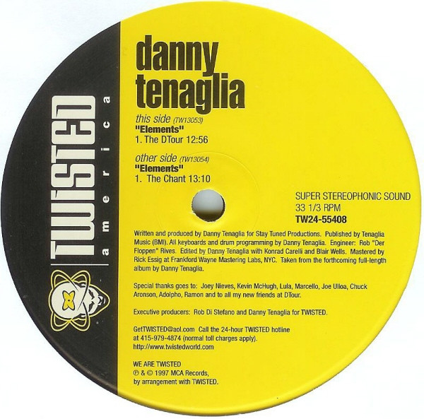 Danny Tenaglia - Elements | Twisted America Records (TW24-55408) - 3 Danny Tenaglia - Elements | Twisted America Records (TW24-55408) - 3
