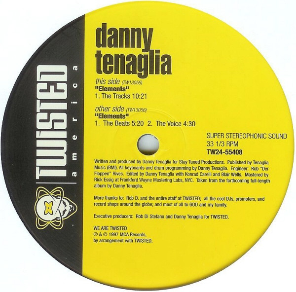 Danny Tenaglia - Elements | Twisted America Records (TW24-55408) - 5 Danny Tenaglia - Elements | Twisted America Records (TW24-55408) - 5