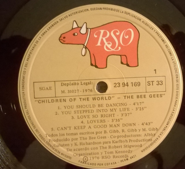 Bee Gees - Children Of The World | RSO (23 94 169) - 3