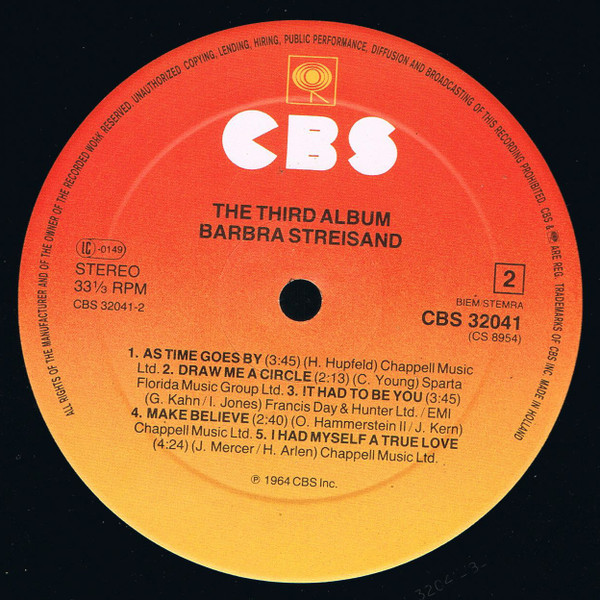 Barbra Streisand - The Third Album | CBS (CBS 32041) - 4 Barbra Streisand - The Third Album | CBS (CBS 32041) - 4