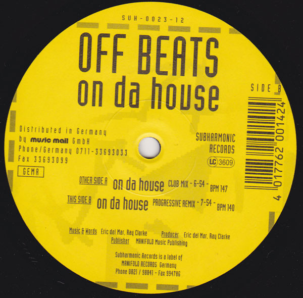 Off Beats - On Da House | Subharmonic Records (SUH 0023-12)