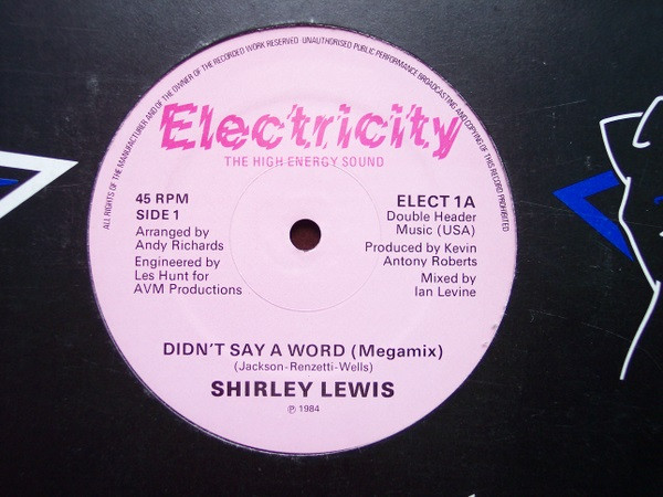 Shirley Lewis - Didn't Say A Word | Electricity Records (ELECT 1)