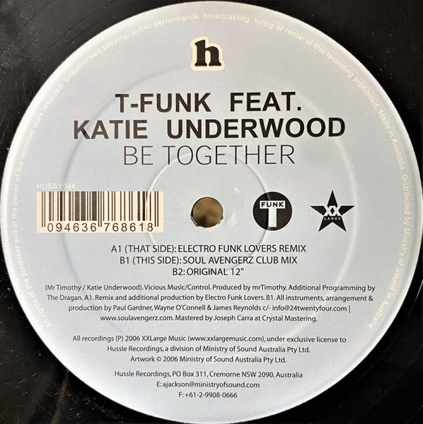 T-Funk Feat. Katie Underwood - Be Together | Hussle Recordings (HUSSY044) - main