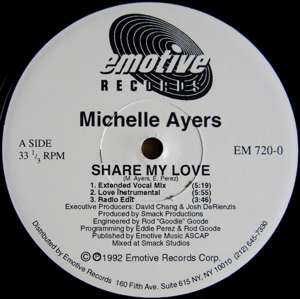 Michelle Ayers - Share My Love | Emotive Records (EM 720-0)