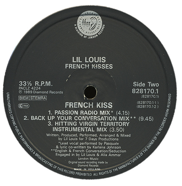 Lil' Louis - French Kisses (The Complete Mix Collection E.P.) | FFRR (828 170-1) - 4