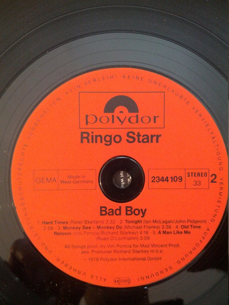 Ringo Starr - Bad Boy | Polydor (2344 109) - 4