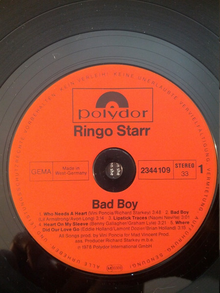 Ringo Starr - Bad Boy | Polydor (2344 109) - 3