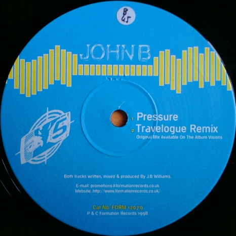 John B - Pressure / Travelogue (Remix) | Formation Records (FORM 12079) - 3