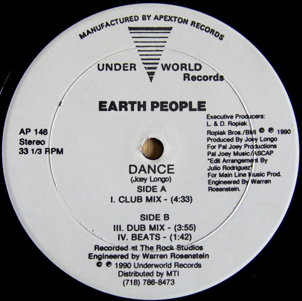 Earth People - Dance | Underworld Records (AP 146)