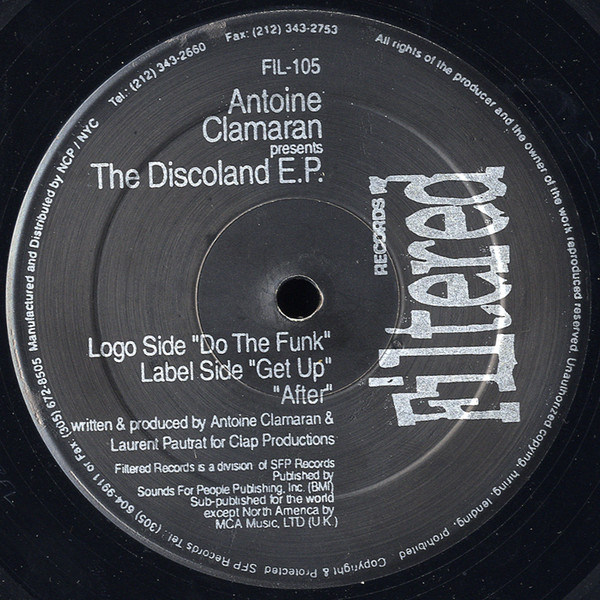 Antoine Clamaran - The Discoland E.P. | Filtered Records (FIL-105)