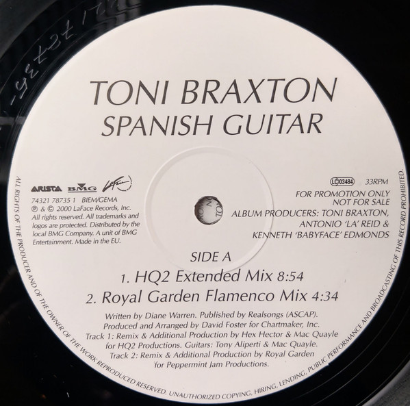 Toni Braxton - Spanish Guitar | Arista (74321 78735 1)