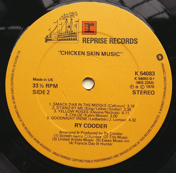 Ry Cooder - Chicken Skin Music | Reprise Records (K 54083) - 4
