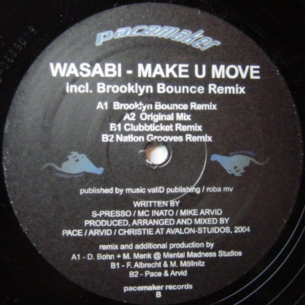 Wasabi - Make U Move | Pacemaker Records (PAC012)