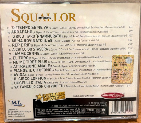 Squallor - Arrapaho - I Grandi Successi | MT Distribution Srl (ERM 110) - 2